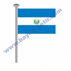 EL SALVADOR GÖNDER BAYRAK 50x75 ( EBAT SEÇİNİZ )